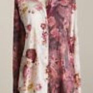 NWT Sundance Catalog Floral Crinkle Cotton “Forest Rose Shirt” Size M